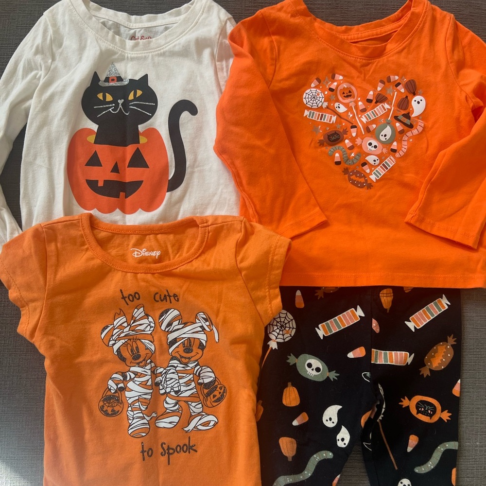Disney Halloween Kids Costume Set - Orange, Black, and White